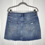 We The Free Denim Distressed A-Line Mini Skirt Button Fly 100% Cotton Size 31 Photo 12
