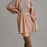 Anthropologie By Embroidered Tunic Mini Dress Photo 0