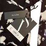 Vera Wang Simply Vera  | NWT Petite Purple, Black, & White Button Down Top | PXL Photo 8