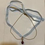 Miu Miu  Crystal, Enamel & Ribbon Strawberry Necklace Photo 1