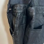 Free People - Vegan Faux Leather Overalls Black Photo 8