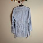 Seraphine Stripe Tie Belt Maternity Nursing Shirt Dress Blue Size undefined Photo 8