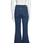 Judy Blue  High Rise Flare Medium Dark Wash Jeans Tummy Control Raw Hem Sz 7 28 Photo 8