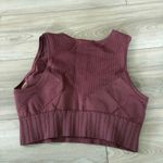 Athleta  Seamless Sports Bra Mauve Pink Textured Knit Athletic Top Size S Photo 2