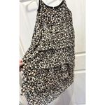 Who What Wear Womens Black Floral Tiered Dress Size XS Adjustable Straps Photo 3