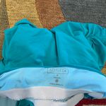 Athleta Shirrendipidity Ruched Halter Tankini Top Swim Swimwear Green Medium Photo 3