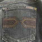 Seven7 NWOT  size 26 Seven bootcut jeans - embellished back pockets , dark wash. Photo 7