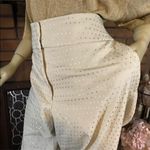 Lane Bryant CREAM & GOLD CROPPED POLKA DOT PANTS (26W) Photo 6