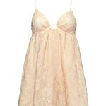 For Love & Lemons  Frances Cutout Eyelet Mini Dress, Orange, XS Photo 5