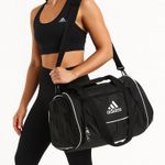 Adidas  Unisex Black Duffel Gym Bag, Travel Tote, Adjustable Shoulder Strap Photo 0