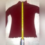 SO  Deep Red Knit Fabric Photo 3