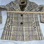 Sam Edelman Sz M Medium Fuzzy Plaid Teddy Jacket  Photo 9