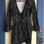 6/8 Blk Lace long sleeve mini dress Size M Photo 2