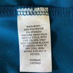 Halogen Blue V-neck Sleeveless Side Slit Stretch Knit Maxi Cocktail Dress Size S Photo 4