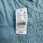 Me to We  Echo Park Tank Top in Light Blue Size Large Smocked Spaghetti Straps Photo 3