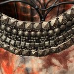 Signature Studio 🥦🥦🥦BOGOHO 🥦Sig. Studio Black and Brown Tie-Dye Blouse with Beaded Neckline-Small Photo 3