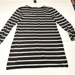 White House | Black Market  Women XS Black White Peach Stripe Tunic Shirt Dress NEW Photo 9