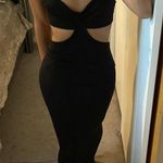 NEW Sexy Black Front Cut Out Spaghetti Strap Maxi Dress Size M Photo 2