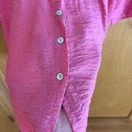 Cut Loose Pink‎ Rayon Blend Tunic Top Button Down Shirt Women's Small Pink Photo 2