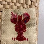 Quaker Factory Nautical Woven Straw Wicker Tote Bag, EUC Tan Photo 1