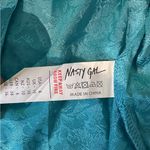 Nasty Gal NWT  Women's Wrap Teal Mini  Dress Size‎ 6  Jacquard Long Sleeves Photo 6