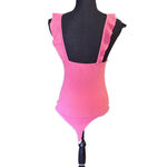 Haute Monde Pink Ruffle Bodysuit Photo 6