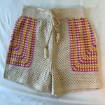 House of Harlow 1960 Crochet Tan Bermuda Shorts Women’s Medium Cotton Safari Pink Photo 0