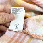 American Eagle  Madras Skirt Size Medium Linen Blend Plaid Boho Cottage Preppy Photo 8