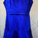 Ted Baker ‎ Maryann Velvet Ruffle Hem Dress in Blue Photo 3