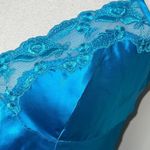 Victoria's Secret Victoria’s Secret Electric Blue Satin Slip Dress Photo 4
