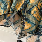 Ulla Johnson Jude Green Constellation Shirt Dress Size 0 Shibori Silk Tie Waist Photo 12