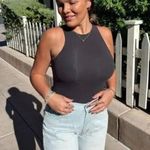 SKIMS Fits Everybody High Neck Bodysuit in Onyx Black Size XX-Small Photo 8