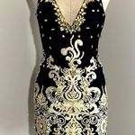 Jovani  Sz 2 gorgeous black and gold beaded dress.  Like new condition Photo 0