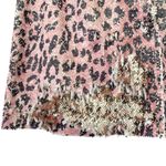 Free People  FP One Sequin Mini Skirt Size 6 Pink Cheetah Reversible Party Skirt Photo 6
