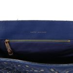 Marc Jacobs  Navy Blue Leather Quilted Woven Mackenzie Flap Tote Bag Purse Photo 9