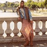 Free People New!‎  Romance Me Floral Print Maxi Half Slip Skirt , size M Photo 3