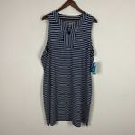 Coolibar Oceanside Tank Dress Womens XL Navy Blue Stripe Sleeveless UPF 50+ New Photo 13
