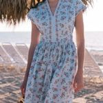 Gal Meets Glam Blue Cecily Floral Mini Dress Womens US 8 Photo 0