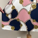 Boston Proper Dress Medium Equestrian Chain Print Short 1/4 Zip Sporty Mod Tunic Photo 3