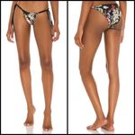 Agua Bendita ππ Aldana Moss Bikini Bottom ~ Black Floral Print Medium NWT Photo 6