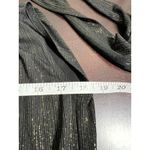 Veronica M  Black Gold Lurex Sparkle Mock Neck Backless Draped Cocktail Dress XS Photo 5