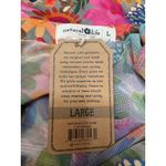 Natural Life  Women's Carina Mesh Top Floral Print Button Front Boho Retro Y2k L Photo 4