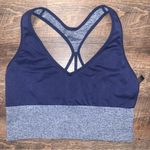 PINK - Victoria's Secret Victoria’s Secret PINK Sport Seamless Lightly Lined Blue Sports Bra Size Large Photo 4