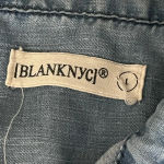 BLANK NYC  Women’s Chambray Embroidered Tie-Front Crop Blouse L – Boho Western Photo 9