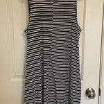 LuLaRoe NWOT women’s black white stripe sleeveless loose relaxed tshirt dress XL Photo 5