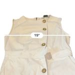 AMUR Beba White Mini Dress Women’s Size 4 Asymmetric Ruffle Hem Button Front White Photo 11