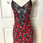 Victoria's Secret Victoria Secret gold label pink and red rose floral print slip dress Photo 1