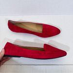 Talbots Red Suede Leather Pointed Toe Driving Flats Womens 10.5 Slip On Shoes Photo 8