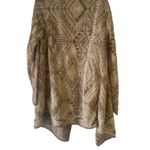 Lucky Brand  Women Medium Brown‎ Aztec Western Open Front Cardigan Sweater Photo 7