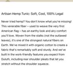 Duluth Trading Company Co Blue Patterned Hemp Tunic Photo 3